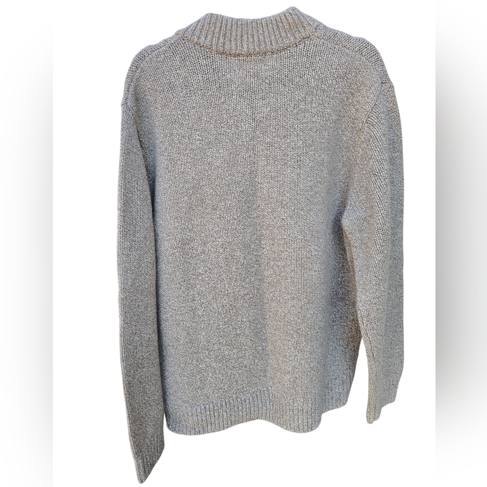 L.L.Bean Classic Rag Wool Sweater Henley 100% Lambs Wool Large 285174 - Picture 4 of 8